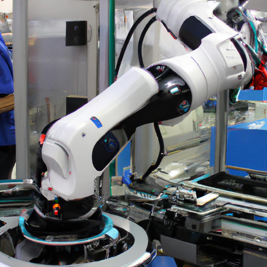 Person operating robotic machinery