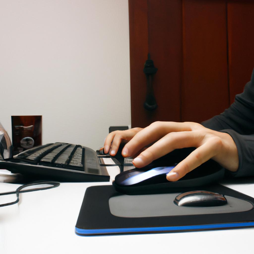 Person working with computer technology